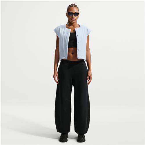 Nike 24.7 ImpossiblySoft-bukser med høj talje og brede ben til kvinder - sort