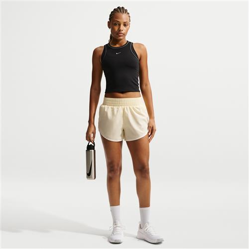 Vævede Nike One-shorts med indershorts til kvinder - brun