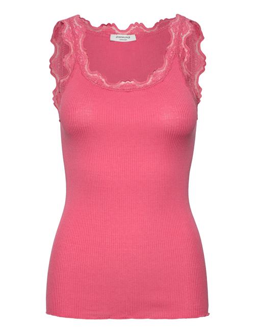 Rosemunde | Rwbabette Silk Sl U-Neck Long Lace | M