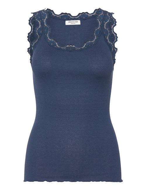 Rosemunde | Rwbabette Silk Sl U-Neck Lace Top | XL