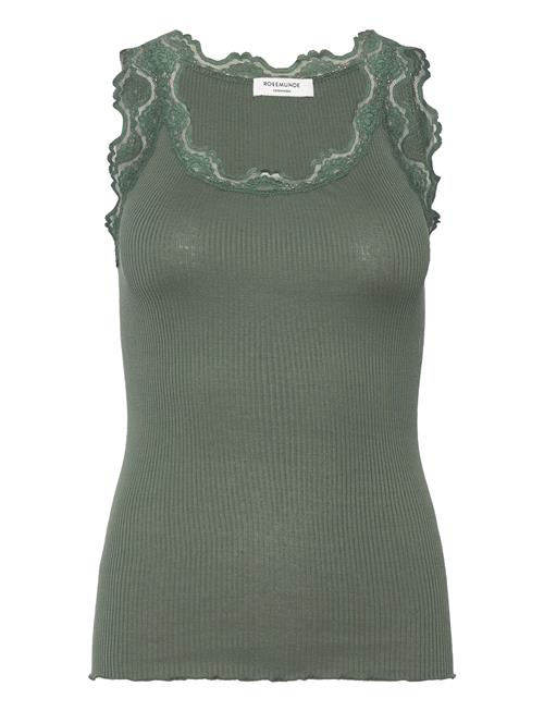 Rosemunde | Rwbabette Silk Sl U-Neck Lace Top | M