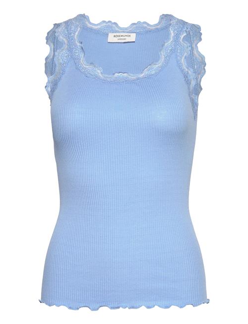 Rosemunde | Rwbabette Silk Sl U-Neck Lace Top | L