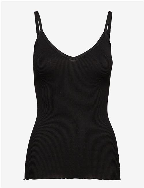 Rosemunde | Rwbelle Silk Sl V-Neck Elastic Top | M