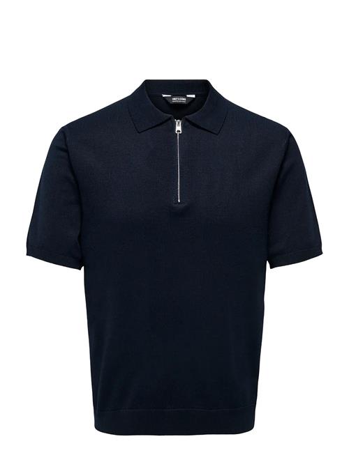 ONLY & SONS | Onswyler Life Reg 14 Ss Zip Polo Knit | XS