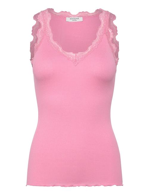 Rosemunde | Rwbeatha Silk Sl V-Neck Lace Top | XXL