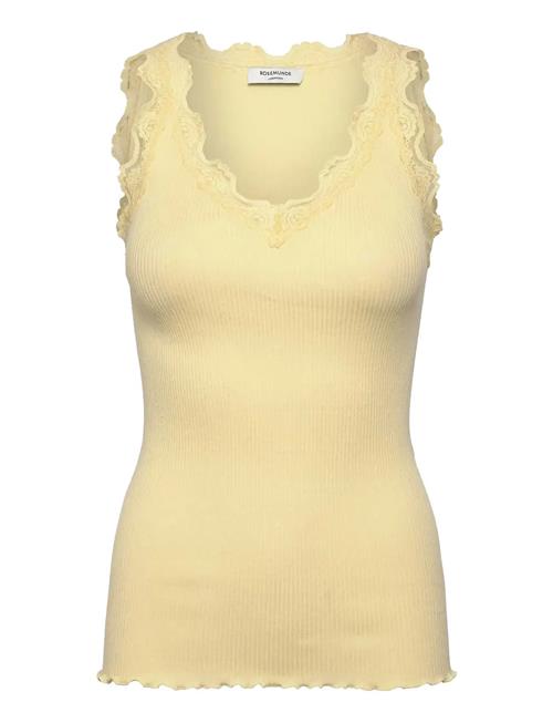 Rosemunde | Rwbeatha Silk Sl V-Neck Lace Top | XXL