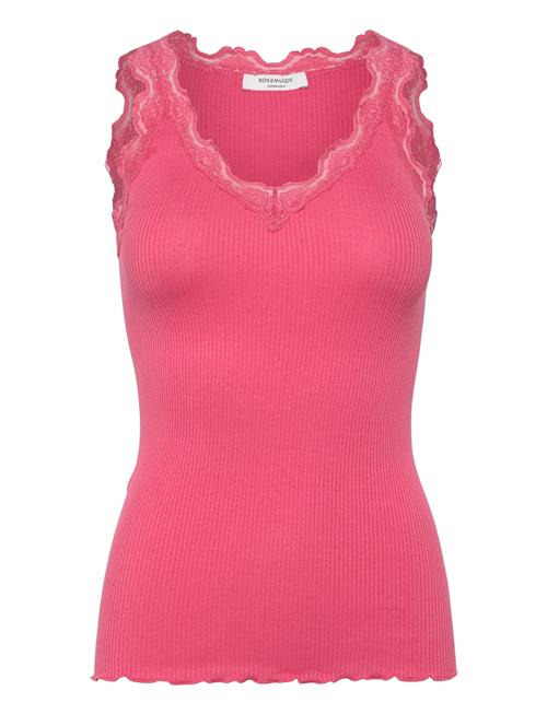 Rosemunde | Rwbeatha Silk Sl V-Neck Lace Top | XS