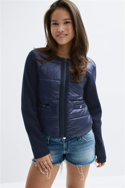 Gina Tricot - Y padded rib jacket - Jakker til piger 9–14 år - Blå - 158/164 - Pige