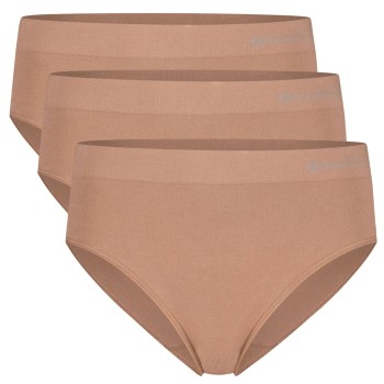 Bamboo basics Trusser 3P Belle Seamless Full Brief Lysbrun  Small Dame