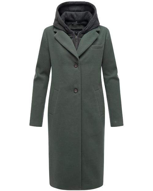 NAVAHOO Overgangsfrakke 'Kekstraum 14'  mørkegrå / mørkegrøn