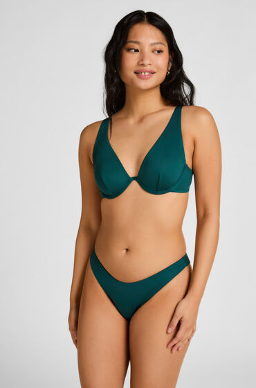 Hunkemöller Neopren-bikinitrusse med høj benudskæring Grøn