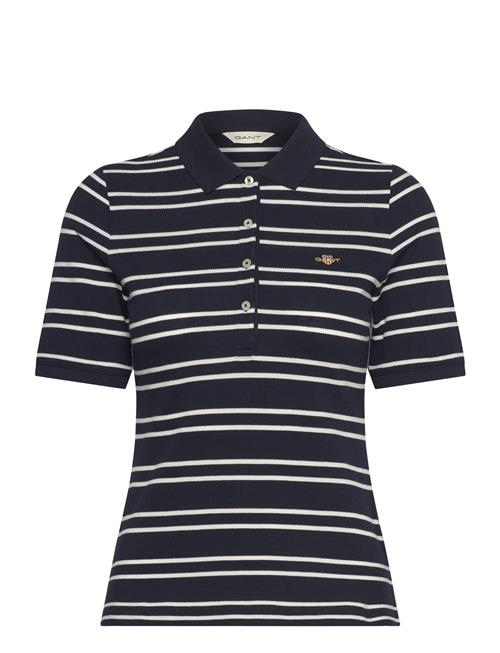 GANT | Slim Stripe Shield Ss Pique Polo | S