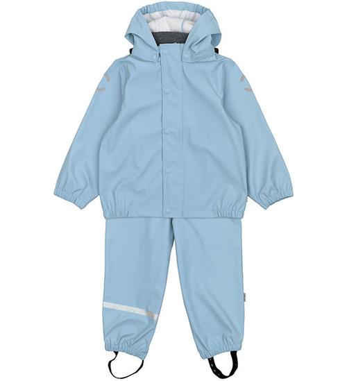 Mikk-Line Regntøj m. Seler - PU - Faded Denim