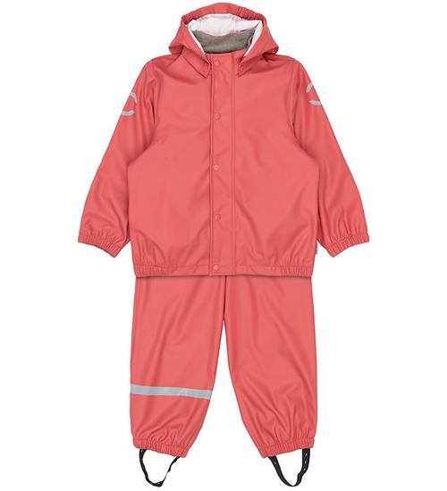 Mikk-Line Regntøj m. Seler - PU - Recycled - Cranberry