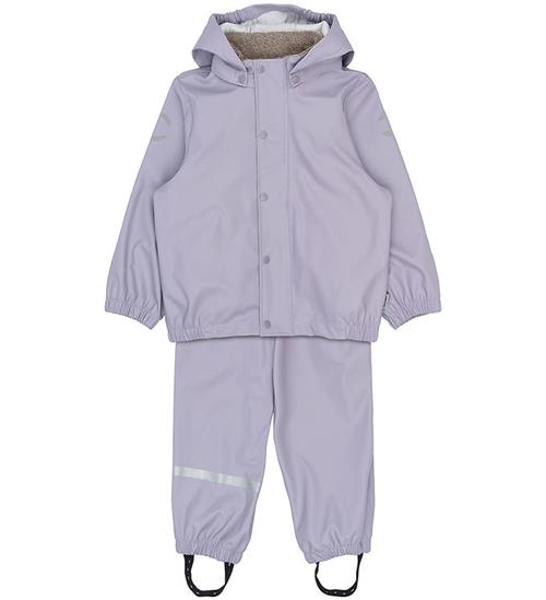 Mikk-Line Regntøj m. Seler - PU - Recycled - Lavender Gray
