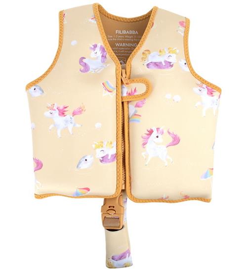 Filibabba Svømmevest - 1-2 år - UV50+ - Unicorn Shores