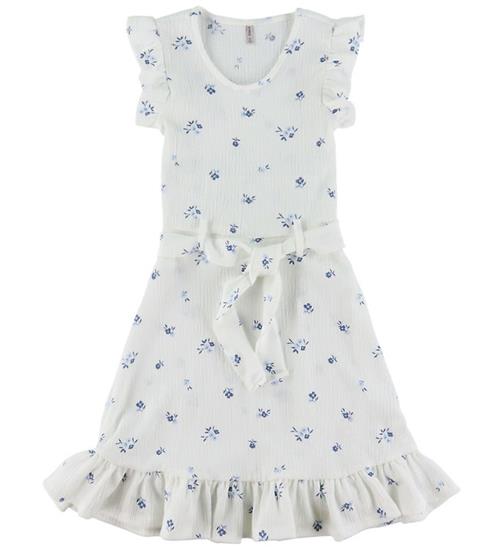 Kids Only Kjole - KogHillary - Cloud Dancer/Blue Flowers