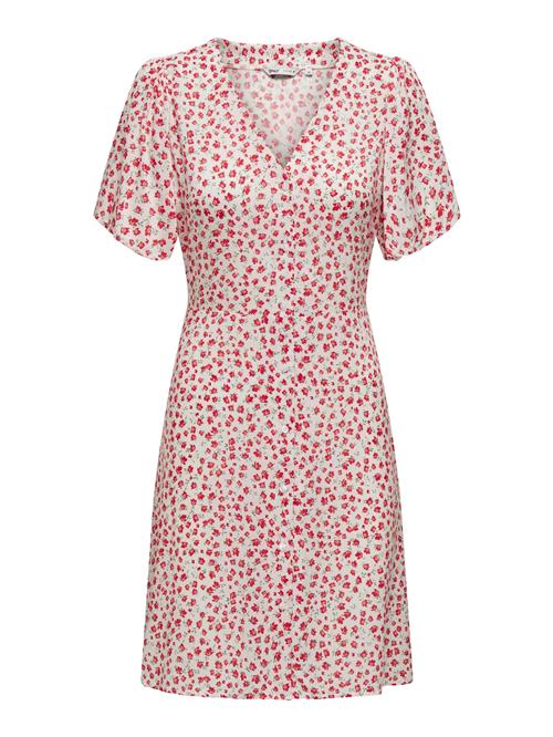 ONLY Blusekjole 'ONLEVIDA'  oliven / mørkerød / hvid