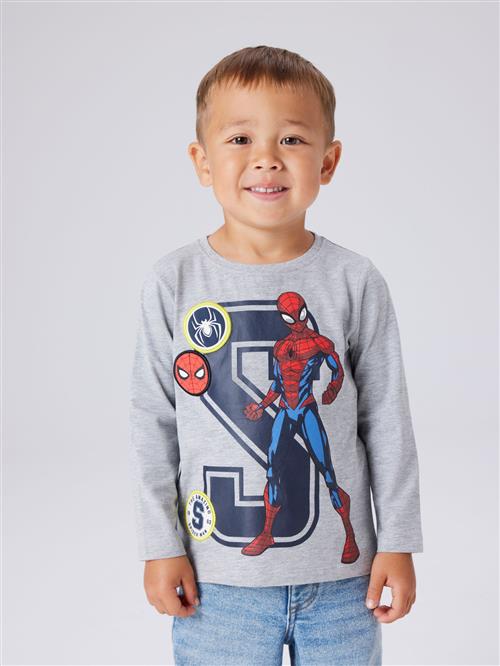 NAME IT Bluse Spider-Man Grey Melange