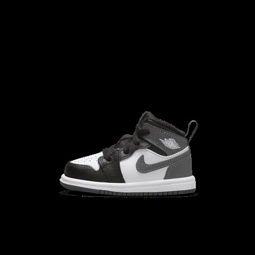 Jordan 1 Mid-sko til babyer/småbørn - sort