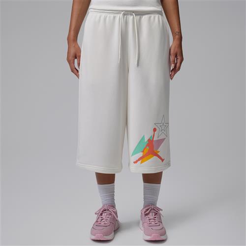 Store Jordan Brooklyn Fleece-shorts i french terry til kvinder - hvid