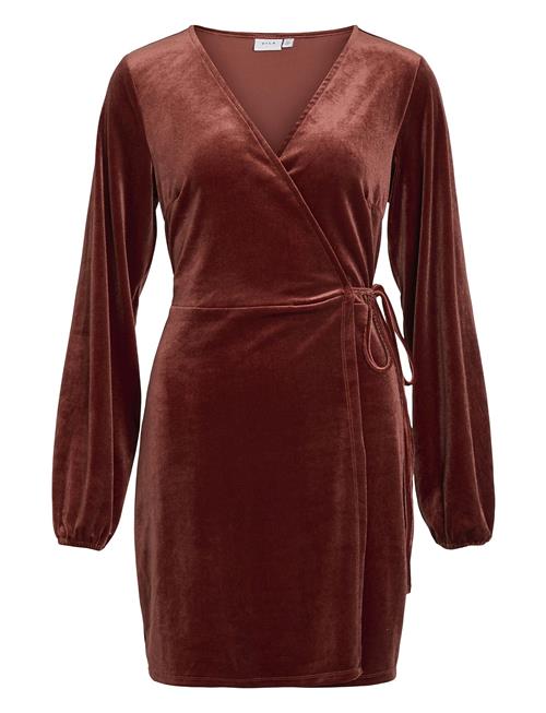 Vila | Vikatja L/S Short Velvet Wrap Dress/Ka | S