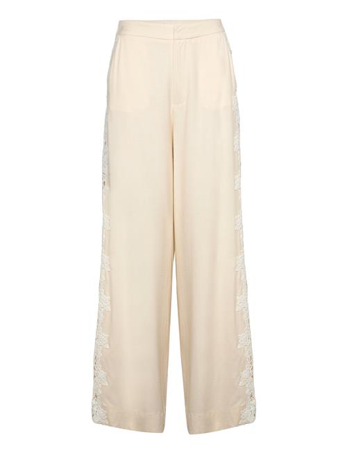 Malina | Stephanie Lace Detail Linen Pant | 38