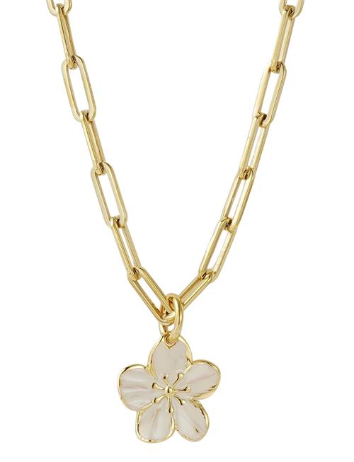 Bud to rose | Calista Enamel Necklace Ivory/Gold | ONE SIZE