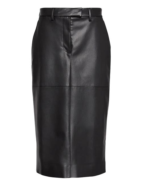 Calvin Klein | Faux Leather Midi Skirt | 38