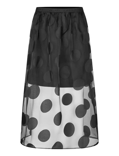 STINE GOYA | Dotted Organza, Elasticated Waistband Midi Skirt | XS