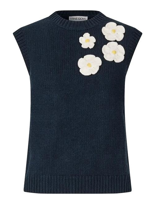 STINE GOYA | Cotton Wool Yarn, Crewneck Dropped Shoulder Vest | XL