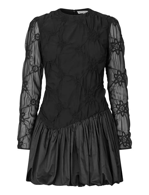 STINE GOYA | Smocked Cotton Mix, Balloon Long Sleeve Short Dress | M