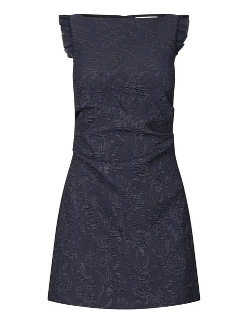 STINE GOYA | Stretch Jacquard / Sheer Ggt, Tuck Mini Dress | XS