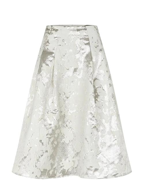 STINE GOYA | Metallic Woven Jacquard, Voluminous Midi Skirt | L