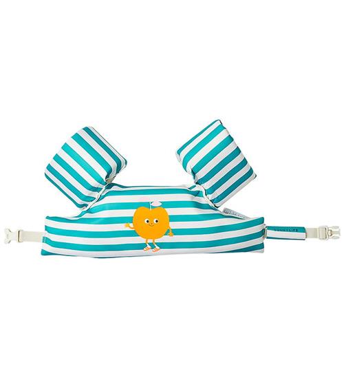 SunnyLife Svømmevest - 3-6 År - Poppy The Peach/Green Stripe