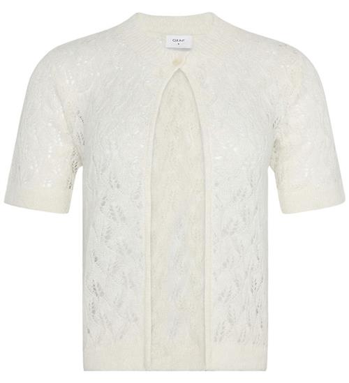 Grunt Cardigan - Strikket - Hulmønster - GrReena - White