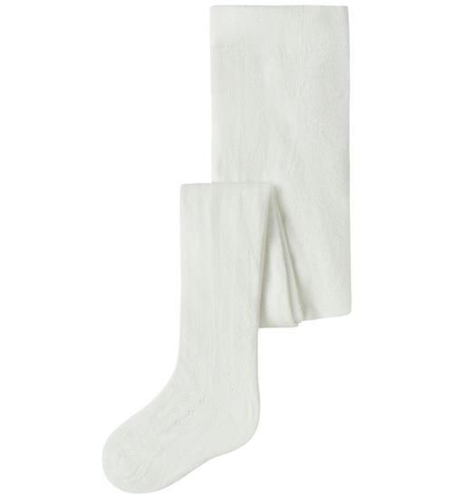 Lil Atelier Strømpebukser - Hulmønster - NbfIlso - Coconut Milk