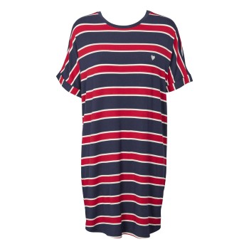 Missya Softness Modal Stripe Big Shirt Flerfarvet modal Large Dame