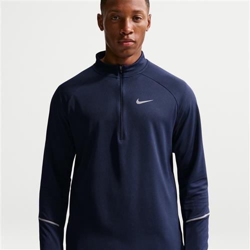 Nike Miler Dri-FIT-løbeoverdel med lynlås i halv længde til mænd - blå