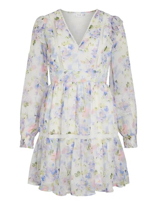Vila | Viroman New V-Neck L/S Short Dress/Dc/Ka | 42
