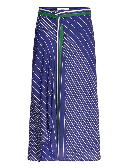 Mango | Striped Midi-Skirt With Belt | 42
