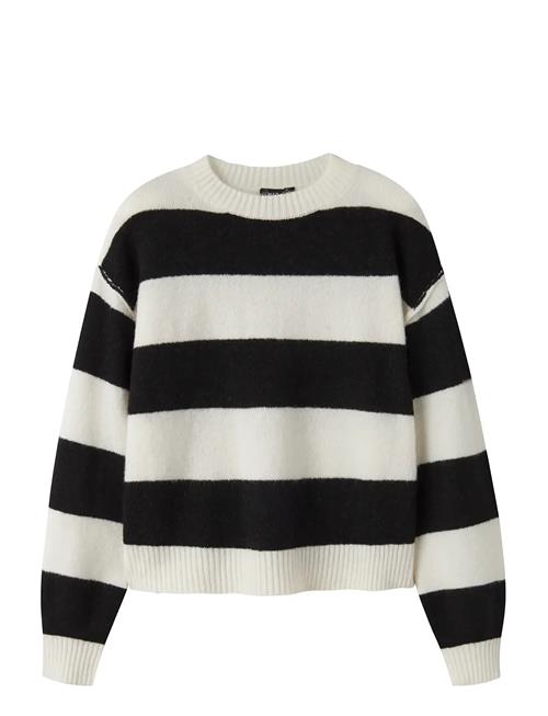 LMTD | Nlfbynthe Stripe Ls Short Knit | 134-140