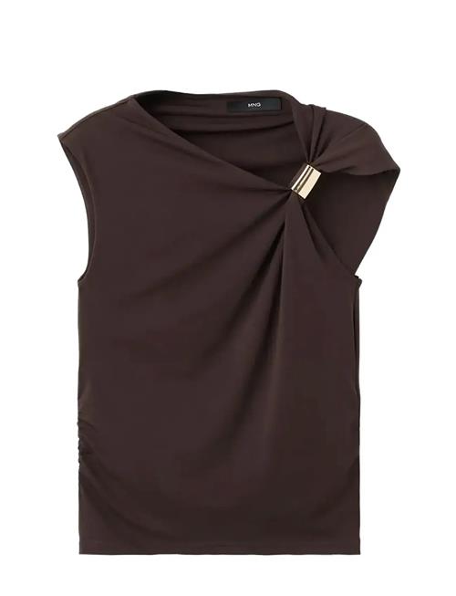 Mango | Top With Asymmetrical Neckline And Metallic Detail | S
