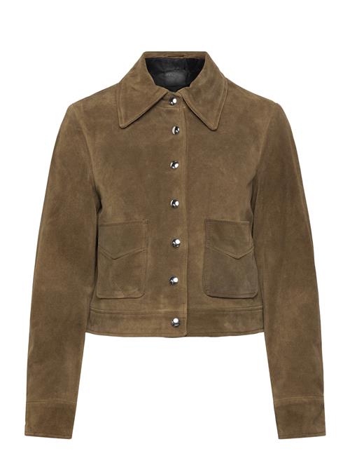 Mango | Suede Leather Jacket With Buttons | XXS