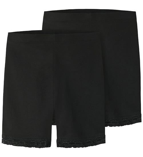 Name It Cykelshorts - 2-pak - NkfVista - Sort m. Blonder
