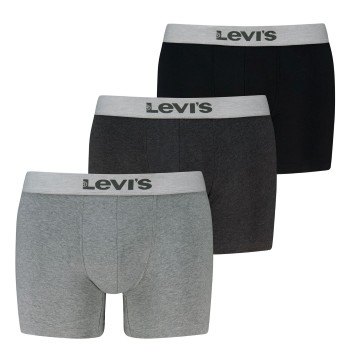 Levis 3P Logo Boxer Briefs Grå/Sort bomuld Medium Herre