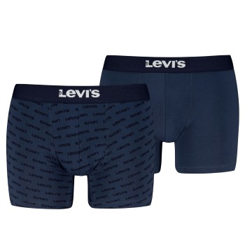 Levis 2P Men Logo Boxer Briefs Marineblå bomuld XX-Large Herre