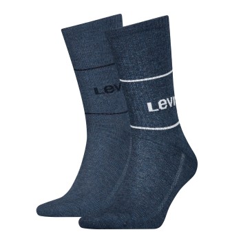 Levis Strømper 2P Organic Cotton Sock Marineblå Str 35/38