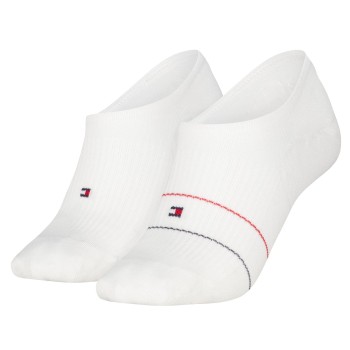 Tommy Hilfiger Strømper 2P Cotton Blend Logo Footie Socks Hvid Str 35/38 Dame