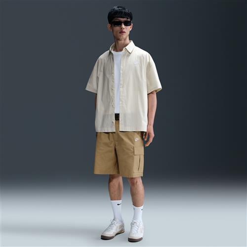 Vævede Nike Club-cargoshorts til mænd - brun